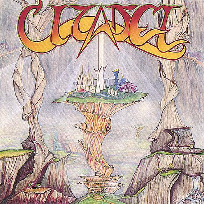 Citadel album cover: an illustrated castle on a floating rock spire